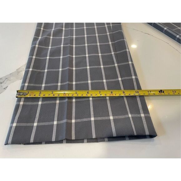 Cartonnier Anthropologie Gray Gridlock Checkered Crop Pants Sz 6 - Picture 8 of 9